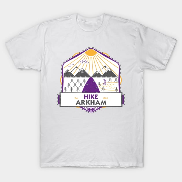 Hike Arkham T-Shirt by the50ftsnail